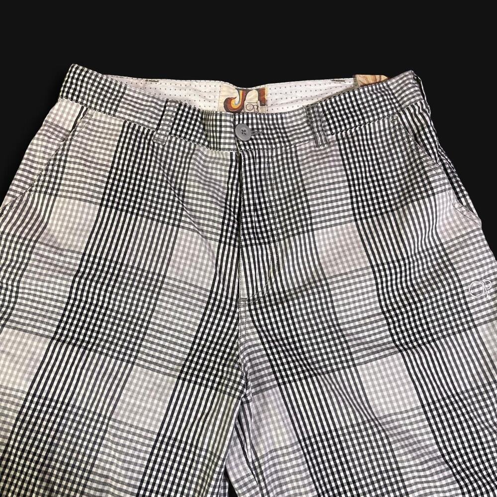 2000s Ocean Pacific Baggy Wide Gingham Plaid Shorts NWT Size 34